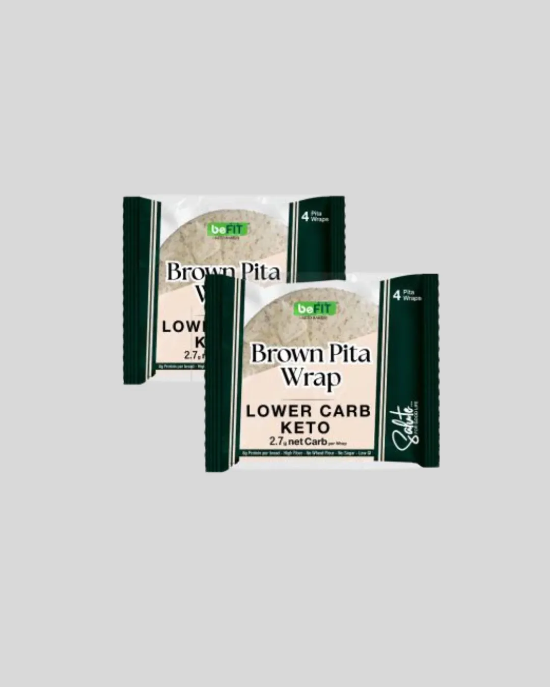 BeFit Pita Wrap Lower Carb Keto 200gm 2pc @15% Off